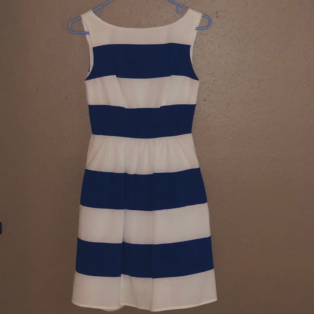 BDarlin Blue/White Striped Nautical Dress Size 1/2
